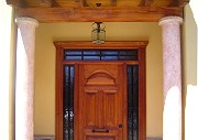 Entrance door. Kitchens, kitchen appliances, doors